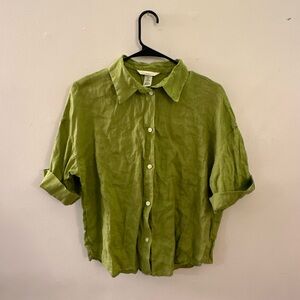 Linen button down